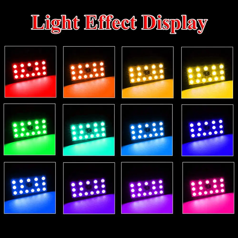 RGB с пультом дистанционного управления T10 31/41 мм 12SMD 5050 атмосферная лампа