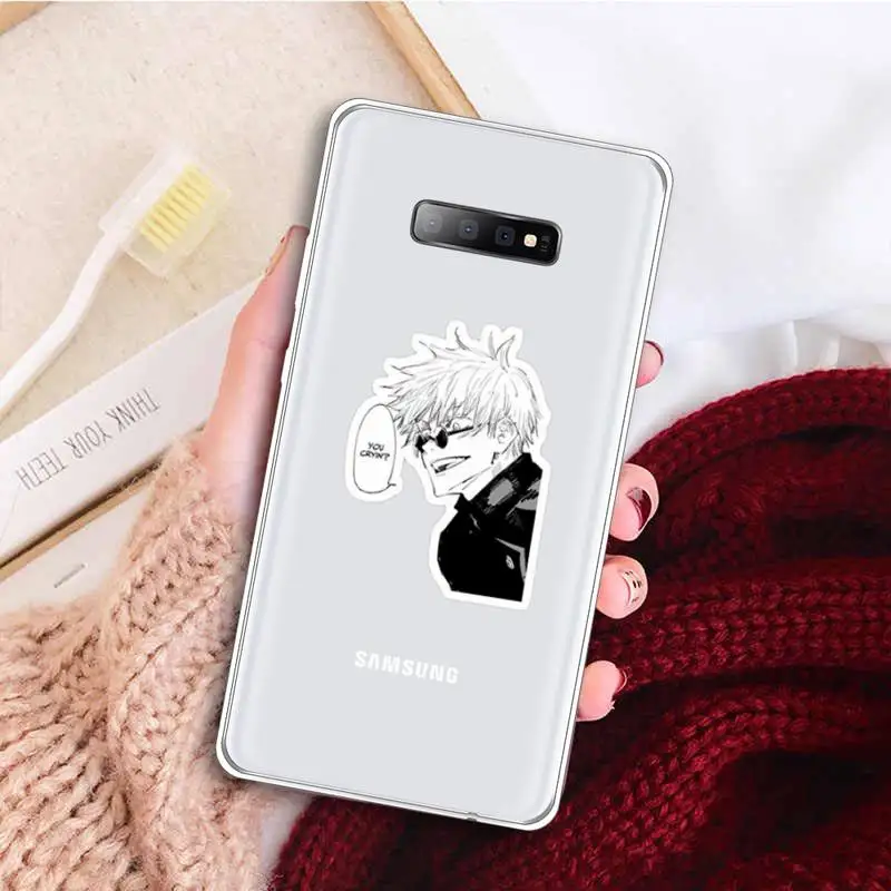 

Jujutsu Kaisen Anime Cartoon Phone Case Clear Transparent for samsung A 21s 50 71 S 8 9 20 note 10 20 plus ultra