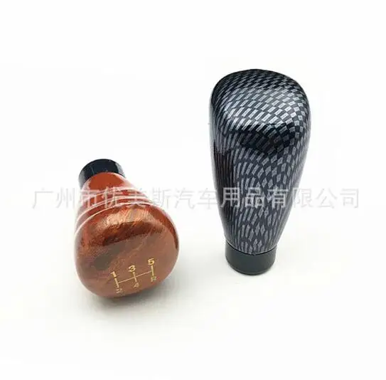 Universal Car Walnut Carbon Fiber Manual Gear Shift Knob Stick MT Gearstick Lever Shifter Fit For BMW Toyota Honda Mazda | Автомобили и