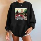 Винтажные свитера в стиле Харадзюку, уличная одежда, свитера с принтом в виде машины Гавана, женские зимние пуловеры, топы с вырезом на плечах, одежда
