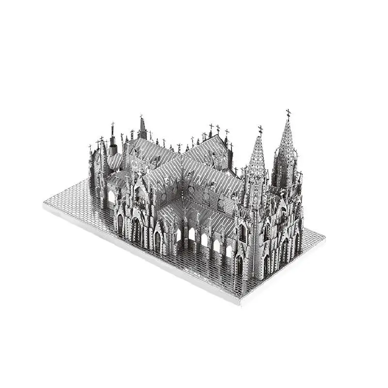 model Модель Nanyuan, 3d головоломка для взрослых и детей, металлическая сборочная модель, модель собора Святого Патрика, лазерная резка, головоломка, креативные игрушки - Цвет: model