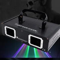 hot sale 2 lens red green blue rgb beam laser light dmx 512 professional dj party show club vacation house bar stage lighting