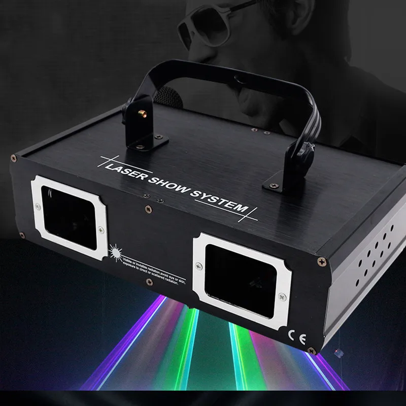 Лазерный луч DMX горячая Распродажа с 2 линзами Профессиональный RGB красными