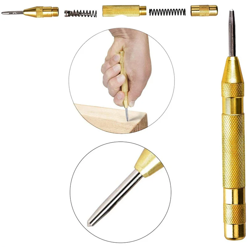 

GTBL 3Pcs Step Drill Bit Set with Center Punch,4-12mm/4-20mm/4-32mm Drill Bits Set for Sheet Metal Hole Drilling