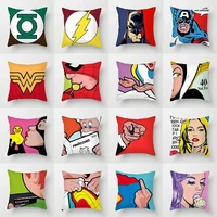 marvel the avengers anime figures fashion bedroom sofa cushion cover home decorative boys and girls cartoon bedroom pillowcase