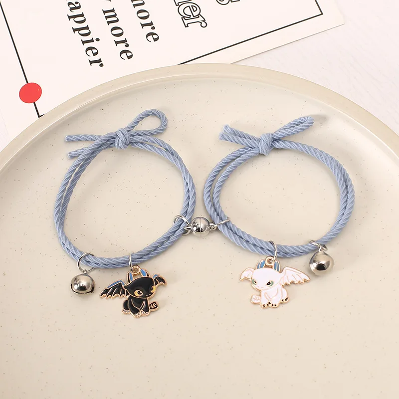 Магнитный браслет с колокольчиком для привлечения пары Модный милый мультяшный