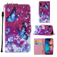 purple butterfly pu leather flip phone case for telefon samsung a31 cove stand cases aksesuar sfor samsung galaxy cover a30 a30s