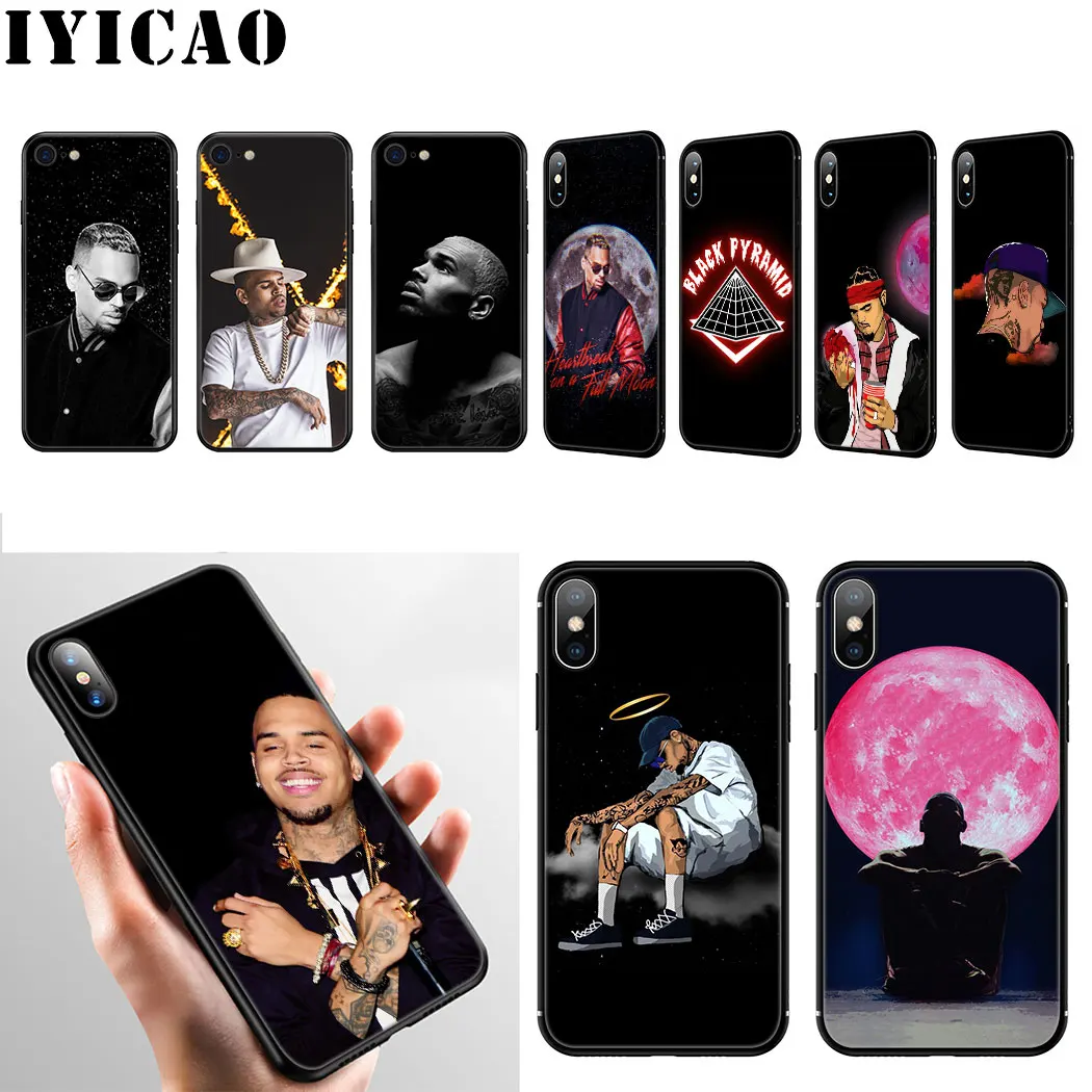 IYICAO певица Chris Brown Мягкий силиконовый чехол для телефона iPhone 11 Pro Max XR X XS 6 6S 7 8 плюс 5