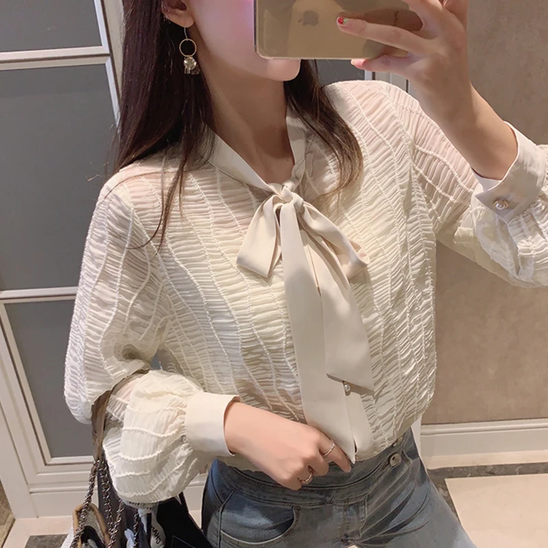 MISHOW 2019 осенняя Кружевная блуза Женская Повседневная однобортная рубашка с
