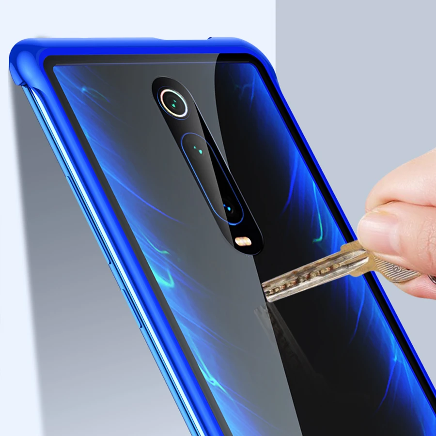 K20pro металлический бампер чехол для Xiao mi xaomi mi 9t mi 9t Pro mi 9tpro Red mi K20 Pro HD закаленное стекло задняя крышка Coque тонкий безрамочный