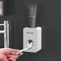 automatic toothpaste dispenser dust proof toothbrush holder wall mount bathroom accessories toothpaste squeezer dispenser