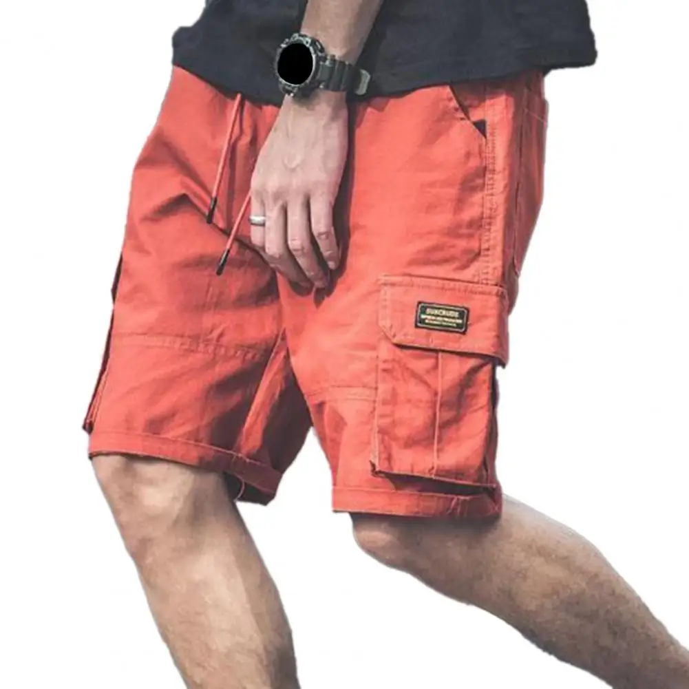 

men clothing shorts men Thin Multi-pocket Solid Color Drawstring Cargo Shorts for Daily Wear casual shorts bermuda masculina