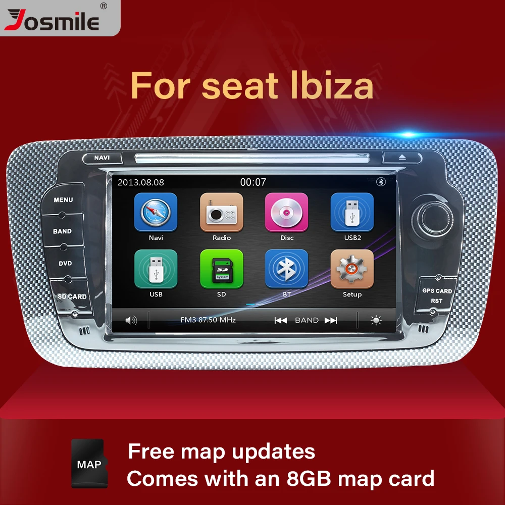 Авторадио 2Din автомобильный мультимедийный плеер для Seat Ibiza 6J MK4 SportCoupe Ecomotive Cupra 2009