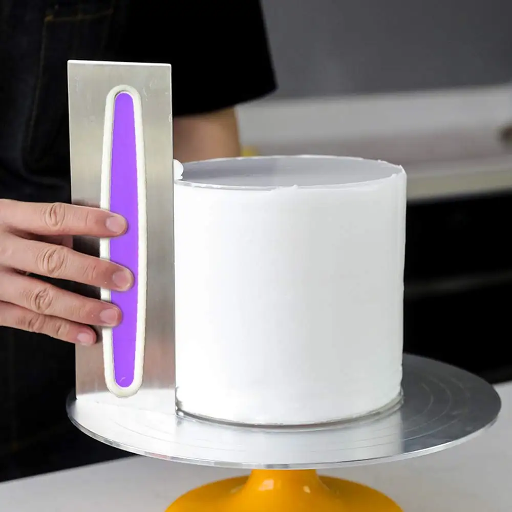 Гладкий скребок для торта из нержавеющей стали инструмент обледенения расческа