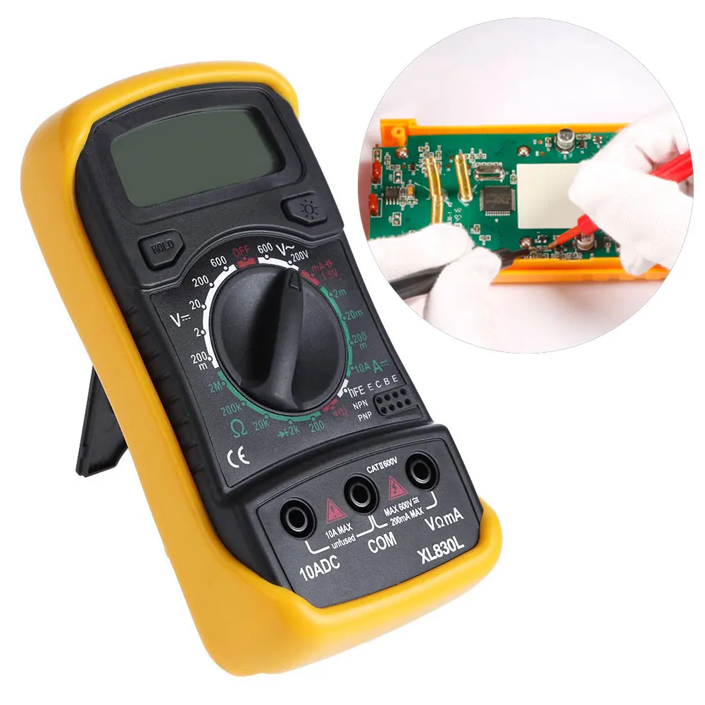 XL830L AC DC Digital Multimeter Portable High-precision Electrician Multi-function Meter Measure DC/AC voltage And Current | Инструменты