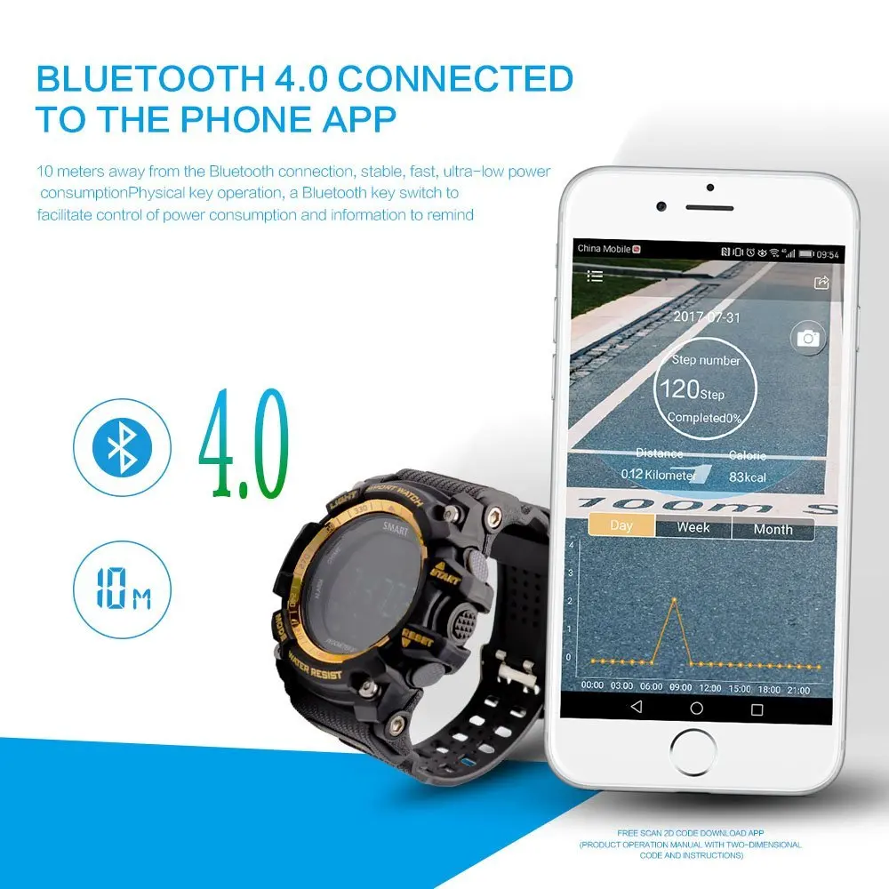 DELIVE EX16 Спортивные Bluetooth Смарт-часы Xwatch 5ATM IP67 водонепроницаемые Шагомер