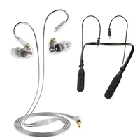 detachable coaxial audio cable earphone with mic wired convert wireless earbud high fidelity bluetooth headphones hi res