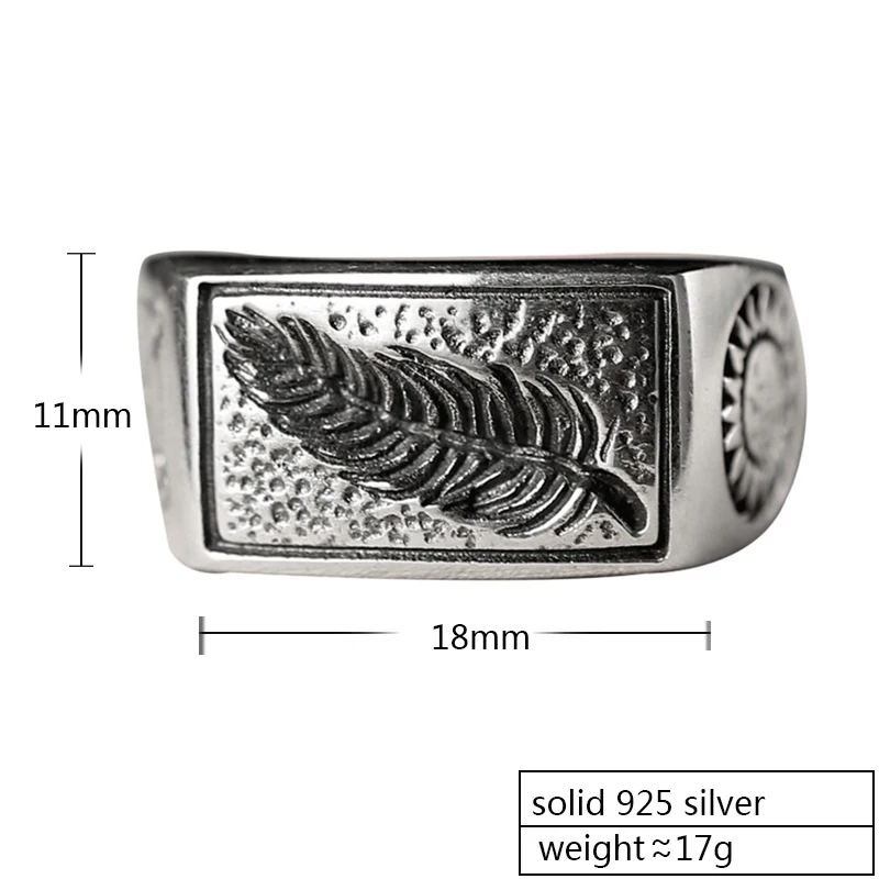 ZABRA Роскошное однотонное бриллиантовое серебряное мужское кольцо с гравировкой