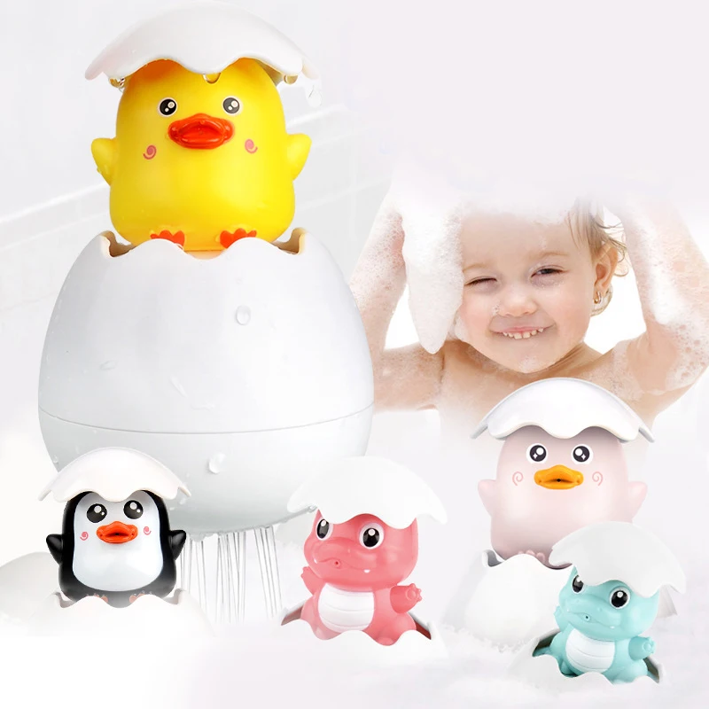Детские игрушки для ванной Милая желтая утка водное колесо игрушечные Пингвины