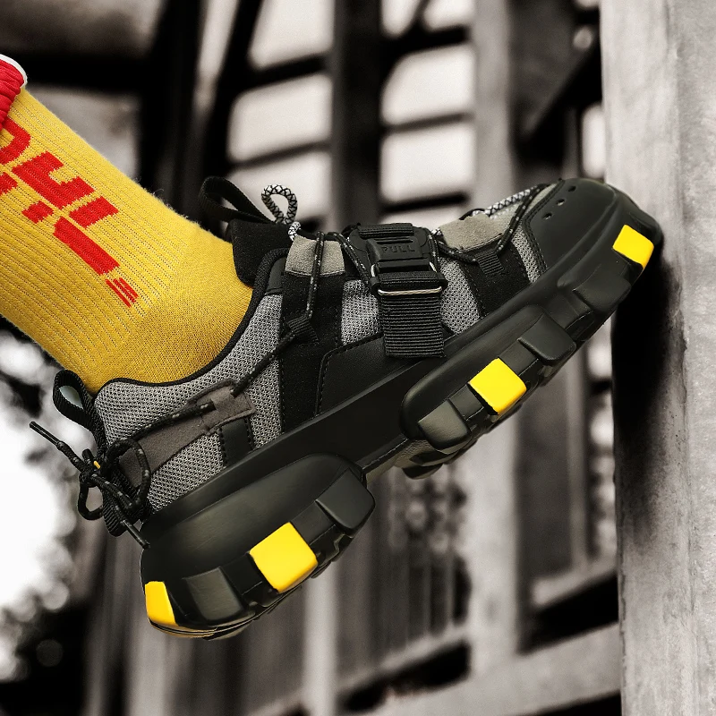 

Dark functional high street shoes summer ins old shoes men's trendy shoes wild Paris Fashion Week catwalk shoes 45