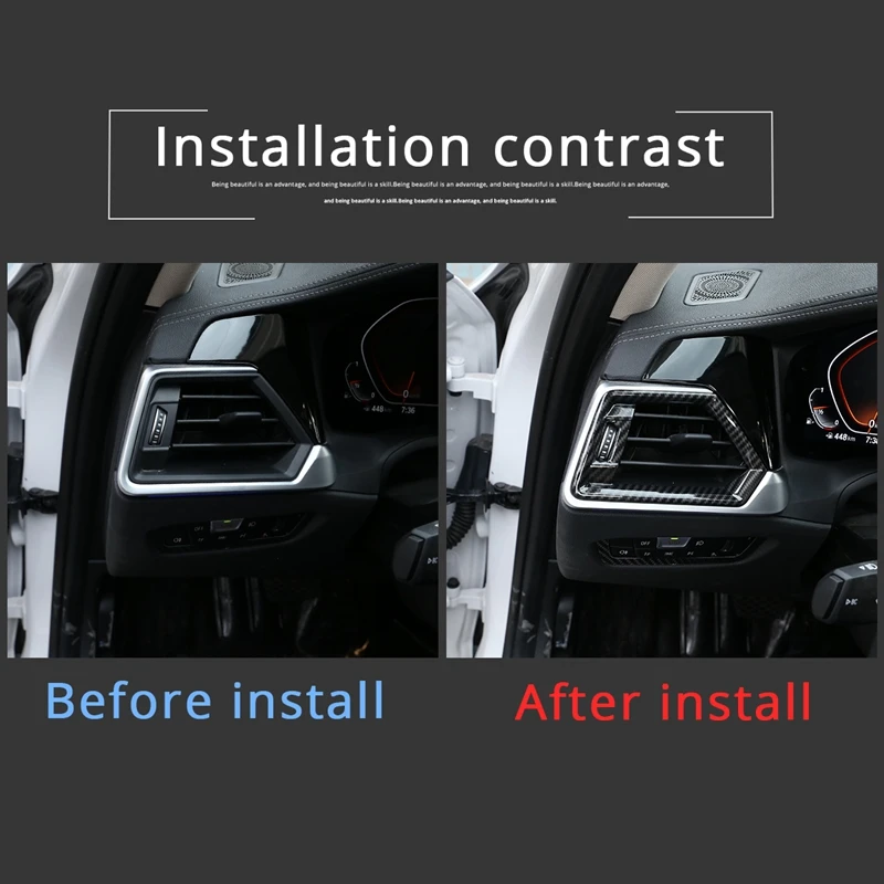 

For BMW 3 Series G20 G28 2019-2020 Carbon Fiber Side Air Conditioning Vent Outlet Cover Trim Sticker