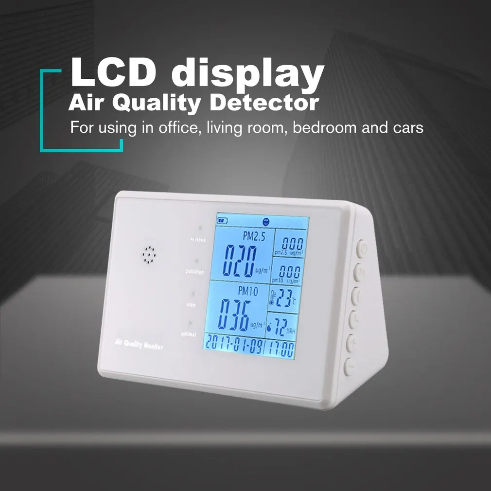 Портативный цифровой детектор фольмадегита детектор PM2.5/PM10HCHO/TVOC газовый тестер AQI анализатор качества воздуха измерительный инструмент