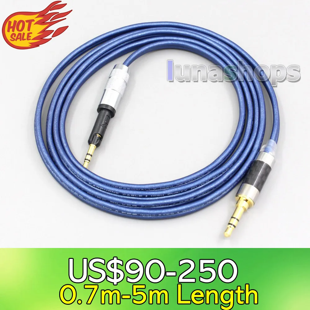 

LN006820 2.5mm 4.4mm XLR 3.5mm High Definition 99% Pure Silver Earphone Cable For Sennheiser HD6 HD7 HD8 MIX DJ HD595