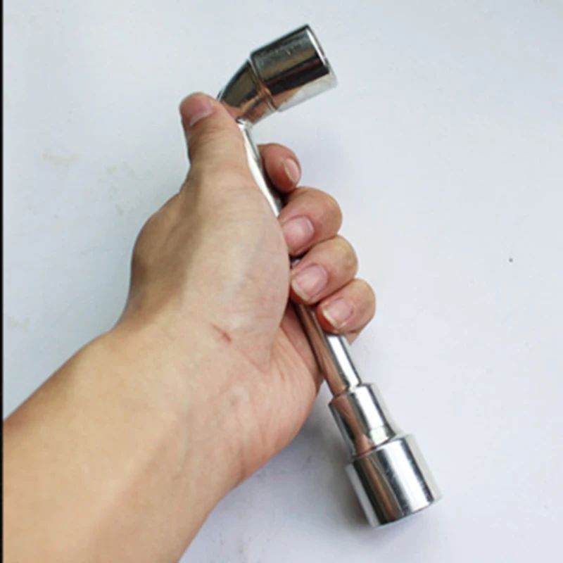 Г образный торцевой ключ 7 двухсторонний перфорированный наружный шестигранный