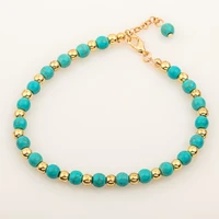 bohemian gold beads pearl bracelets for women fashion beaded charm bracelets metal pendant chain bracelets women jewelry