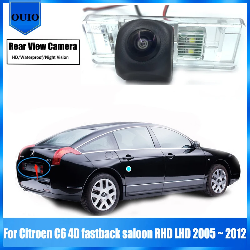 

Парковочная камера заднего вида для Citroen C6 4D fastback RHD LHD 2005 ~ 2012, водонепроницаемая камера ночного видения