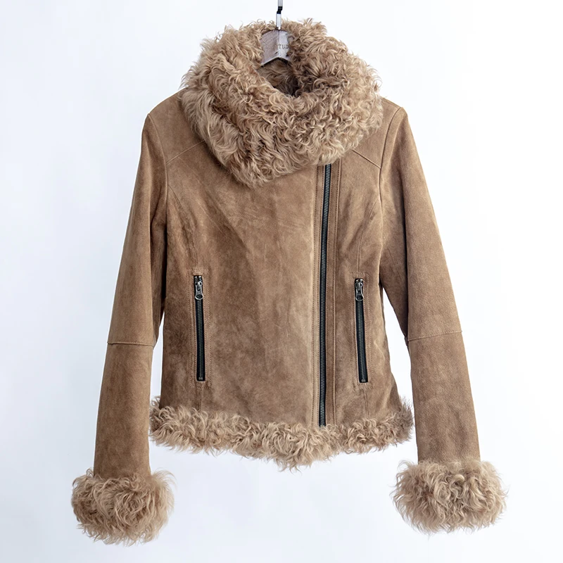 Куртка из натуральной кожи женские топы и блузки 2019 зимнее пальто большие