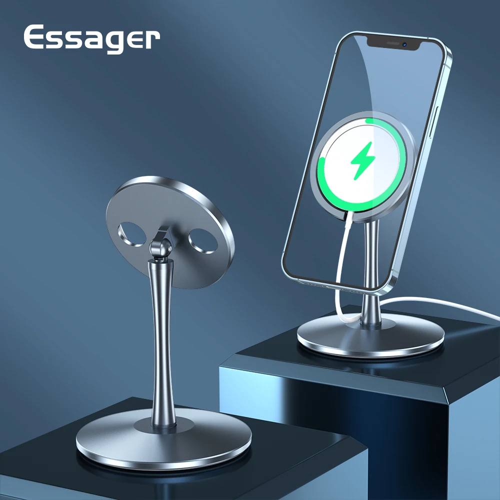 

Essager Desktop Phone Holder Stand For Apple Magnetic Wireless Charger Base Mobile Phone Desk Support for iphone 12 Pro Max
