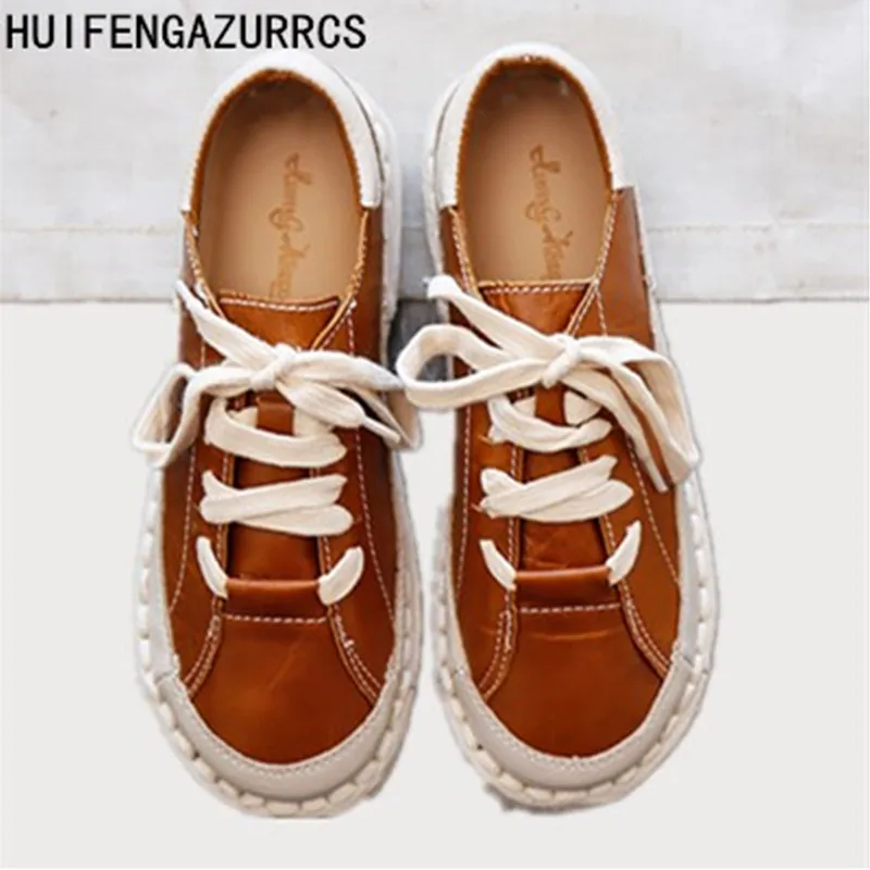 Careaymade-обувь из натуральной кожи в стиле ретро Сезон весна Женская обувь