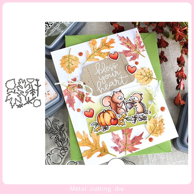 

Fall Leaves Metal Cutting Dies for DIY Scrapbooking Photo Album Decorative Embossing Paper Card Crafts Die Cut 2019