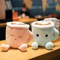 creative matcha latte coffee cup shaped plush toys real life kawaii stuffed bubble tea doll soft pillow room decor kids gift