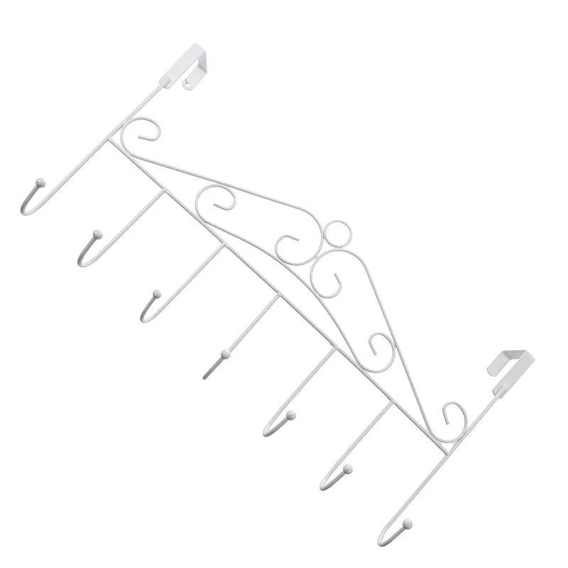 7 вешалок белое полотенце шляпа пальто одежда настенный крючок над дверью ванная