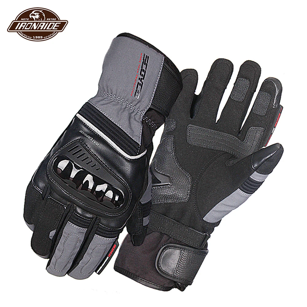 Зимние мотоциклетные перчатки SCOYCO водонепроницаемые Guantes Moto ветрозащитные Gant