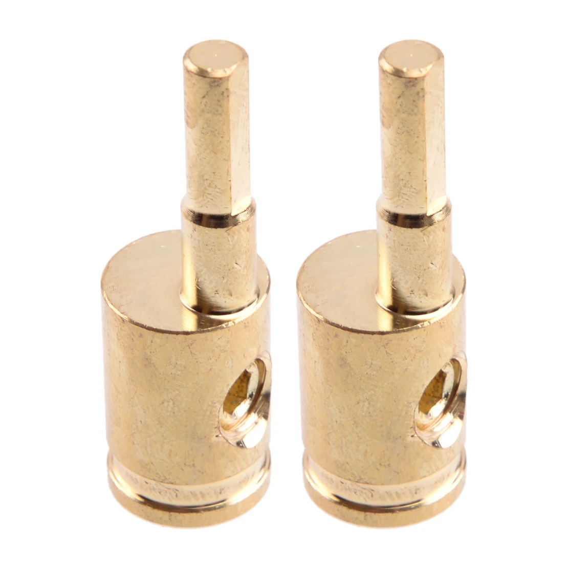 

1 Pair Car Audio 1/0 Gauge to 4 Gauge Amp Input Reducers Power Ground Wire Reducer Connection Brass with Gold Plated