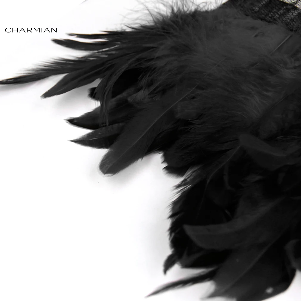 Шарф-воротник женский с перьями в викторианском стиле | Женская одежда