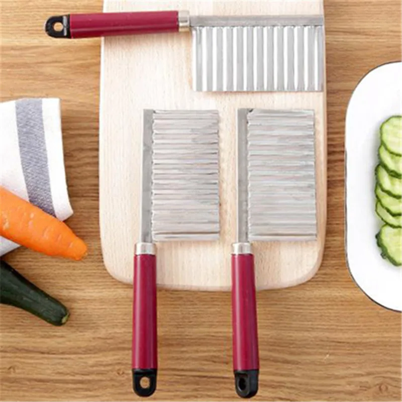 Для волнистой нарезки картофеля краями Ножи Нержавеющая сталь Кухня гаджет для