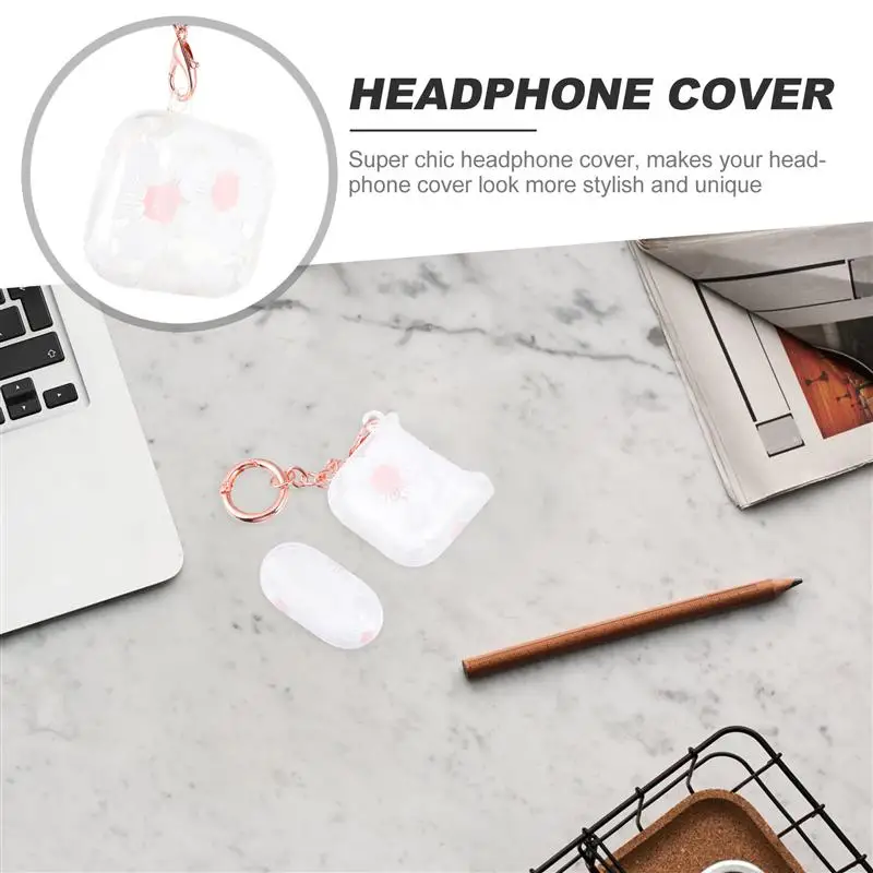 

Wireless Earphone Shell with Buckle Clear Earbud Case Compatible for Airpods 1/2