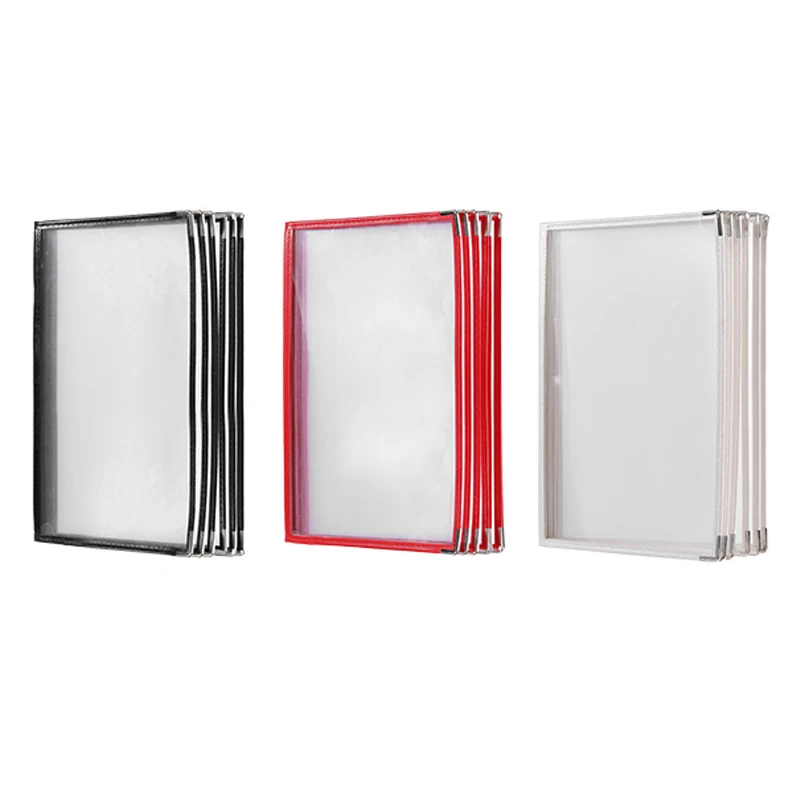 4 листа панель A4 прозрачная крышка меню 8 видов черные красные белые рамки|menu