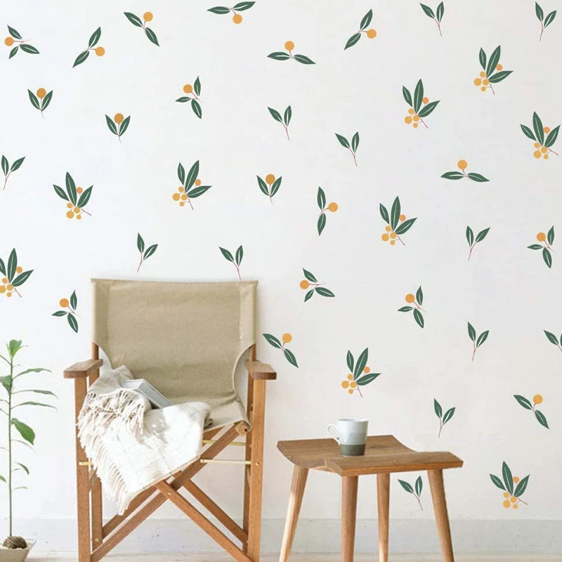Conisi 32 шт. скандинавские мандарины зеленые листья наклейка на стену фрукты