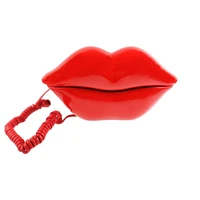 Red Mouth Telephone Wired Novelty Sexy Lip Phone Gift Cartoon Shaped Real Corded Landline Home Office Phones Furniture Decor
