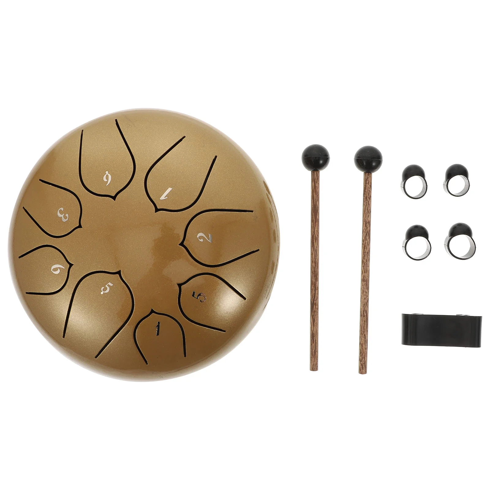 

1 Набор 8-тоновый 6-дюймовый ручной барабанный инструмент, полый барабанный перкуссионный инструмент (Золотой)