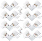 5 шт. 10 мм 4 Pin-код L Форма разъем RGB Светодиодные ленты 90 градусов угловых соединителей для 5050 28353528 RGB Светодиодные ленты светильник