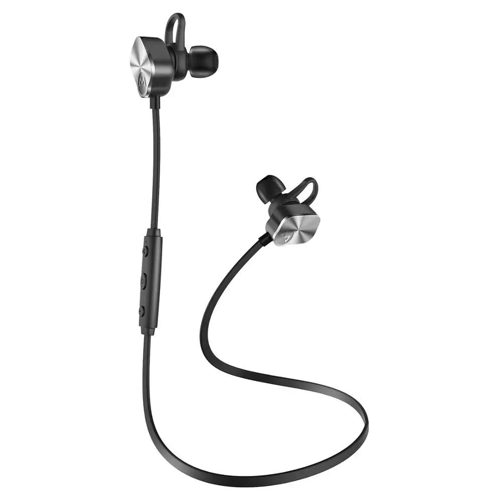 Обновленная версия Mpow MBH29 Bluetooth 4,1 Наушники Беспроводные спортивные наушники стерео гарнитура со встроенным микрофоном для спортзала - Цвет: Black