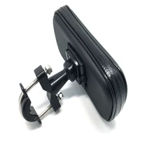 XXL Waterproof Zipper Phone Bag Mount Mobile Stand Motorcycle Bicycle Bike Scooter Handlebar Holder w/ Water Resistance Case