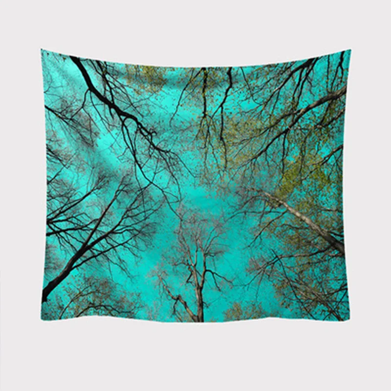 Настенный гобелен в скандинавском стиле с изображением леса природный пейзаж
