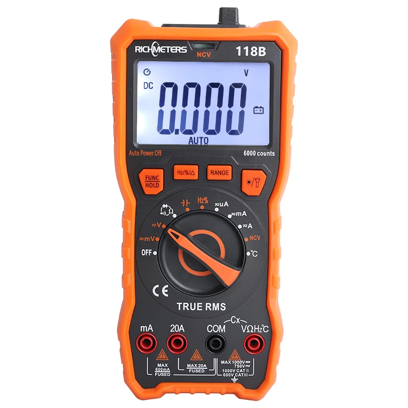 Мультиметр RM118B профессиональный тестер напряжения переменного/постоянного тока